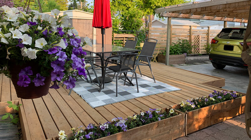 how to build a floating deck on a budget