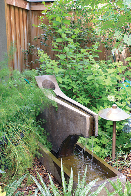 grand garden alberta Industrial style fountain.