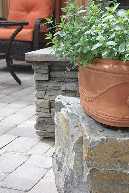 A rock plant holder.