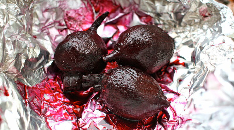baked beets from the garden